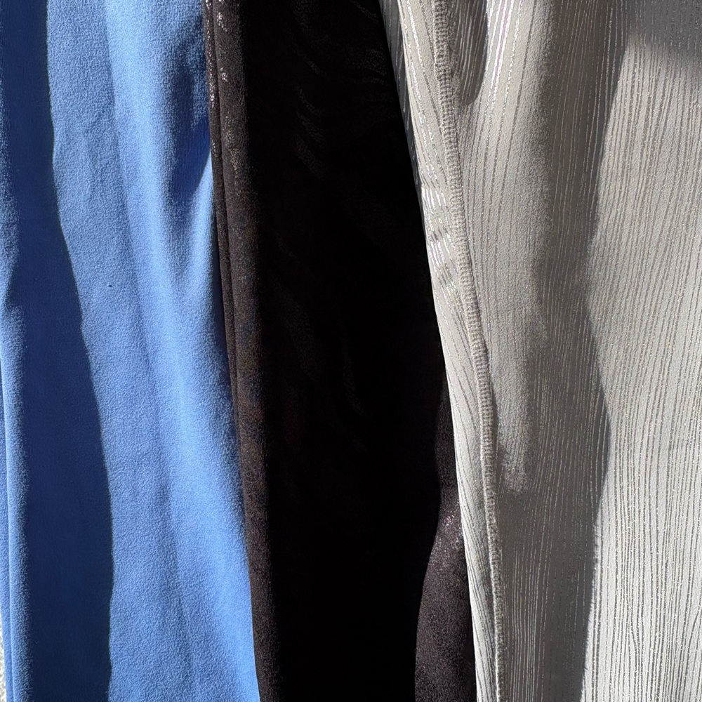 Lot of 3 Zella Girl Leggings XL 14/16 Black Blue Grey Athleisure - Picture 2 of 9